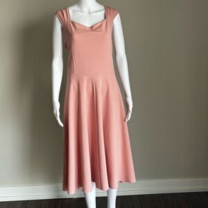 Dress Tells Vintage Inspired Plus Size Blush Cap Sleeve Dress 3XL